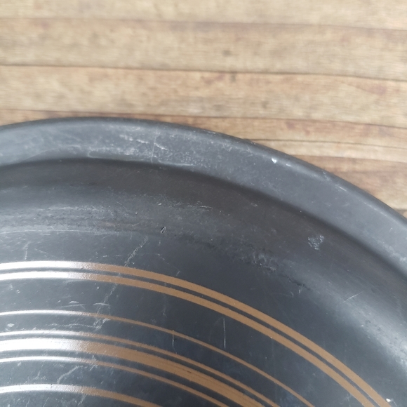 (2) Vintage Pyrex Terra Matte Black & Brown Scrolled Pattern Replacement Lids - Picture 5 of 13